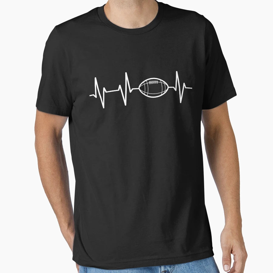 Football Pulse T-Shirt - Unique Graphic for Adults - T-Shirt, Sweatshirt, Hoodie