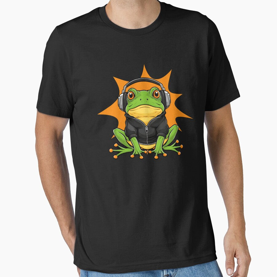 Hip Hop Frog Vibes by MotivaChic - Adult & Kids T-Shirts, Sweatshirts & Hoodies apparel design preview 1