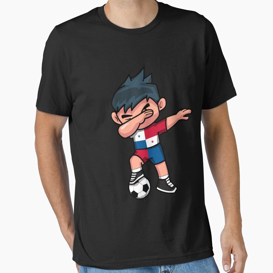 Soccer Boy Dabbing Panama by melsens - Adult & Kids T-Shirts, Sweatshirts & Hoodies apparel design preview 1