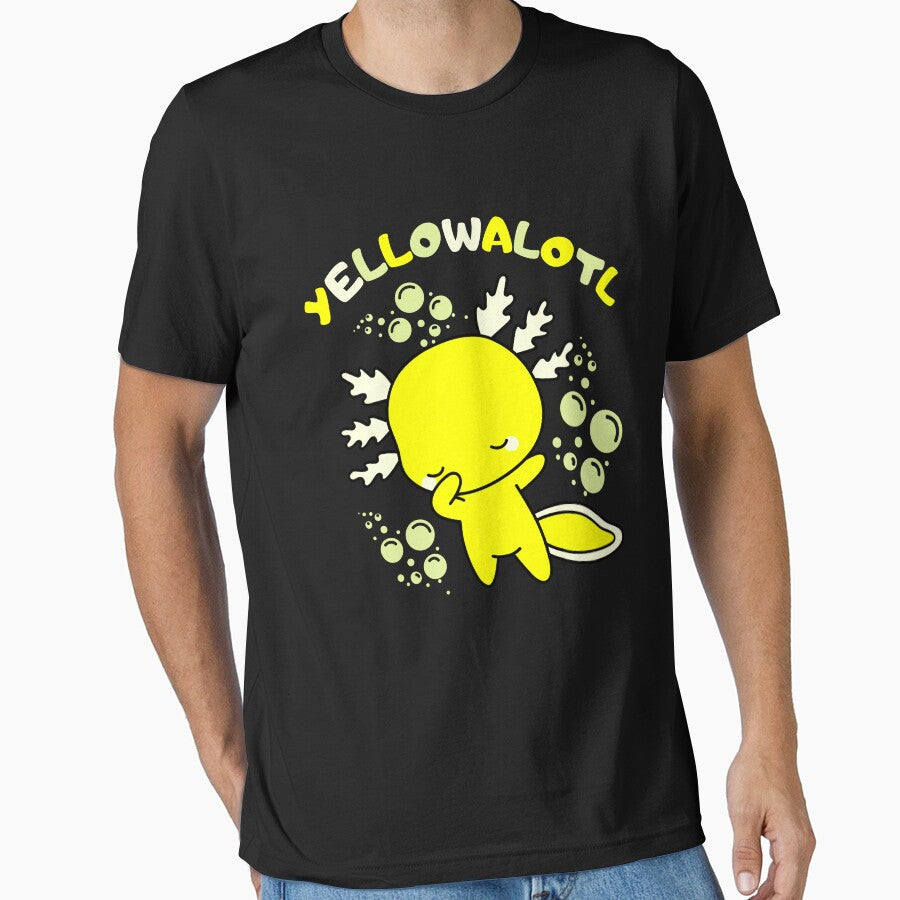 Cute cartoon baby yellow Axolotl wordplay by - Adult & Kids T-Shirts, Sweatshirts & Hoodies apparel design preview 1
