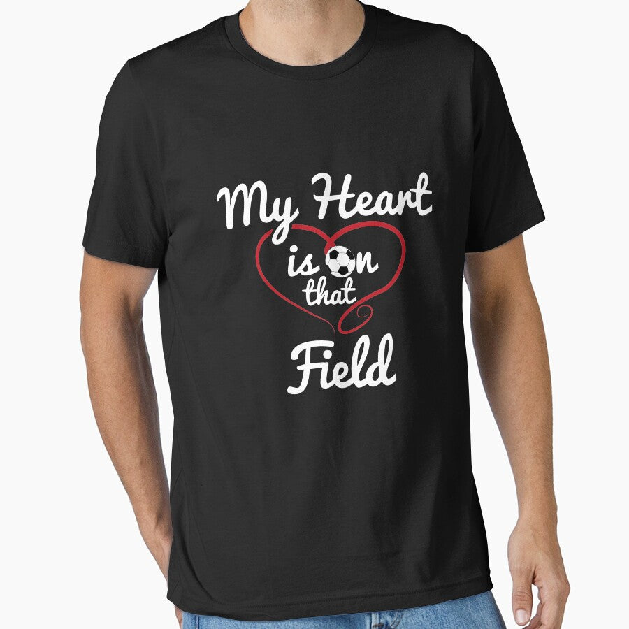 My Heart Is On That Soccer Field by deepsenses - Adult & Kids T-Shirts, Sweatshirts & Hoodies apparel design preview 1