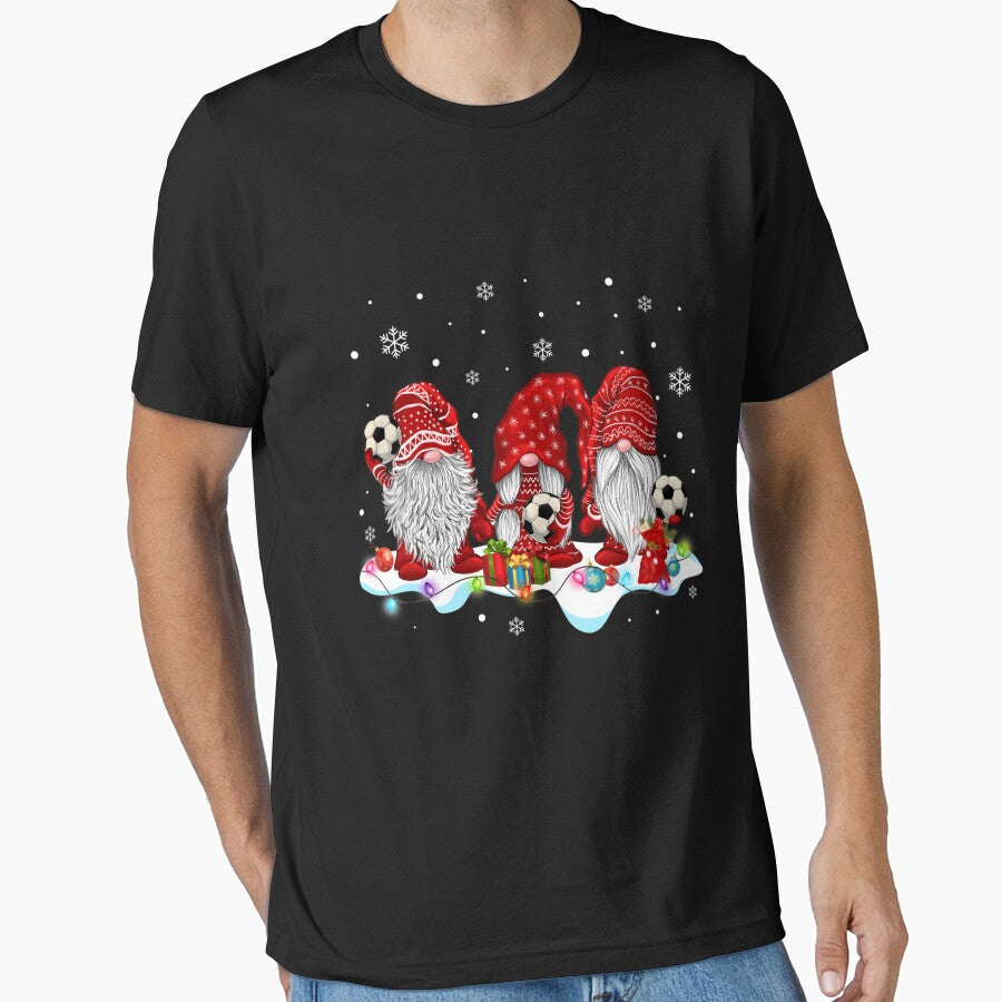 Funny Xmas San.ta Red Gnomes Soccer Team G.nome - Adult & Kids T-Shirts, Sweatshirts & Hoodies apparel design preview 1