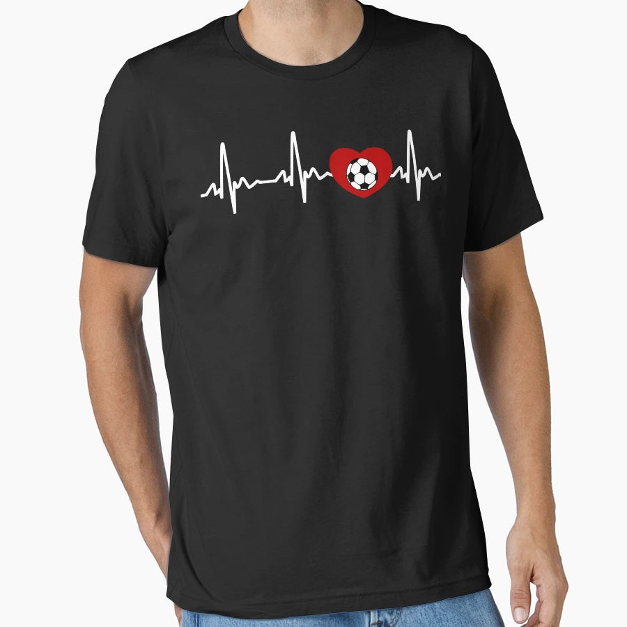 My Heart Beats Soccer T-Shirt - Trendy Graphic Unisex - T-Shirt, Sweatshirt, Hoodie