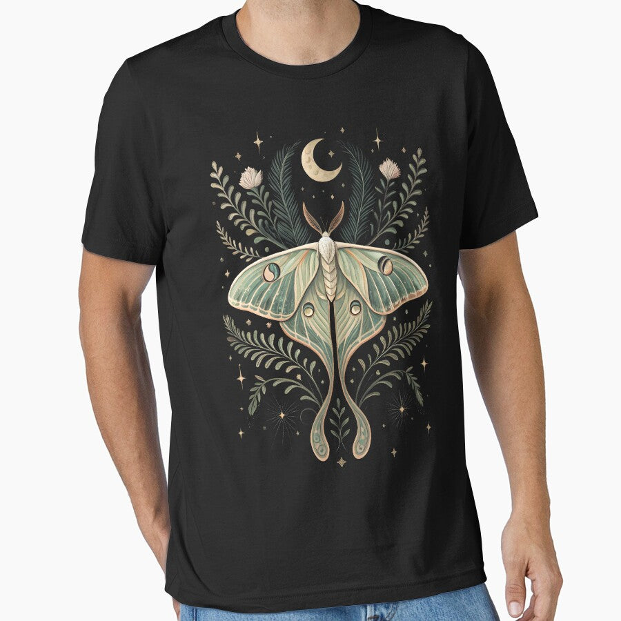 Psychedelic Luna Moth Oracle by SolombraArt - Adult & Kids T-Shirts, Sweatshirts & Hoodies apparel design preview 1