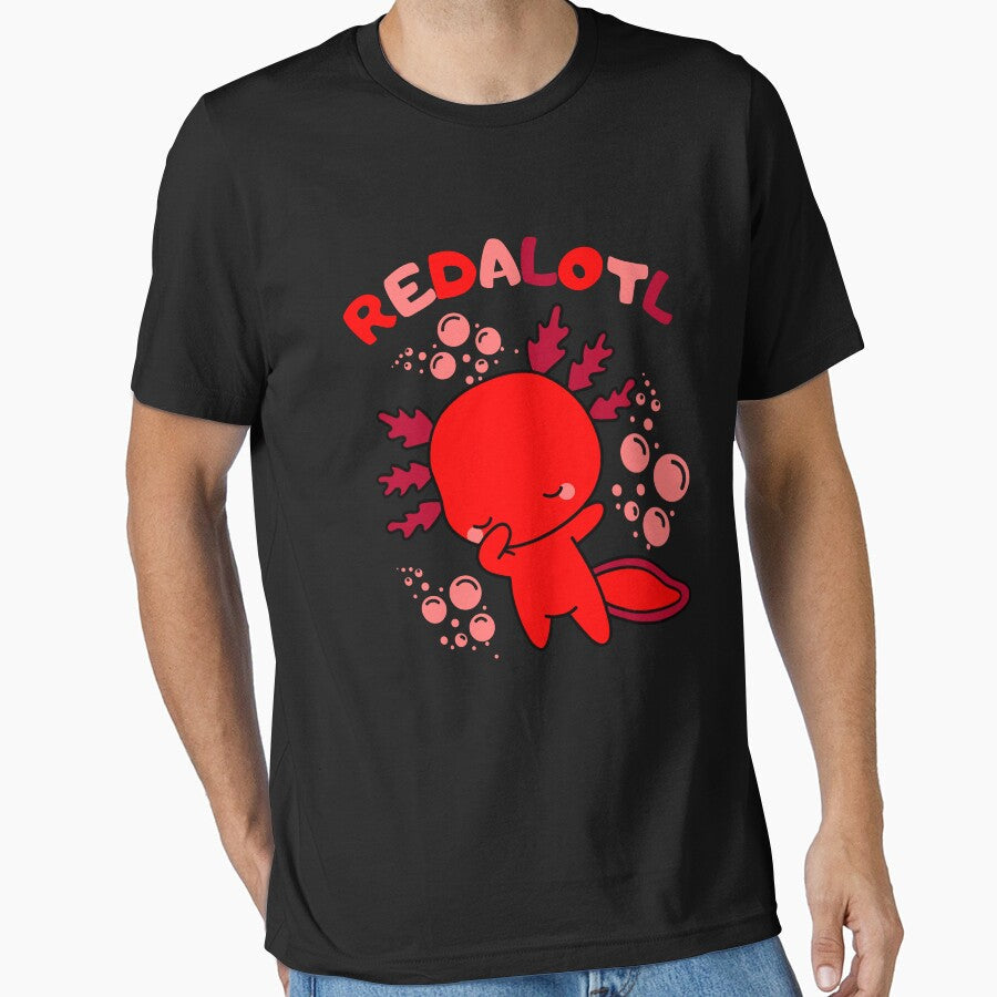 Cute cartoon baby red Axolotl wordplay by ColorAlotl - Adult & Kids T-Shirts, Sweatshirts & Hoodies apparel design preview 1