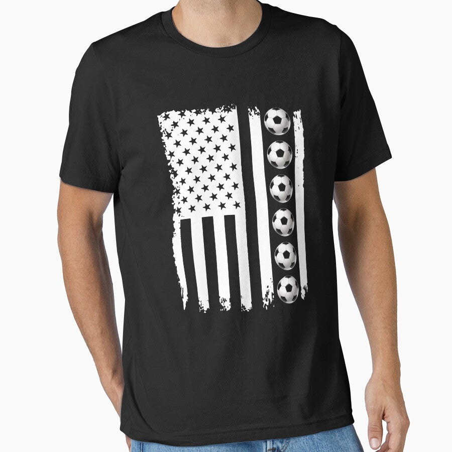 American Flag Soccer by designeclipse - Adult & Kids T-Shirts, Sweatshirts & Hoodies apparel design preview 1
