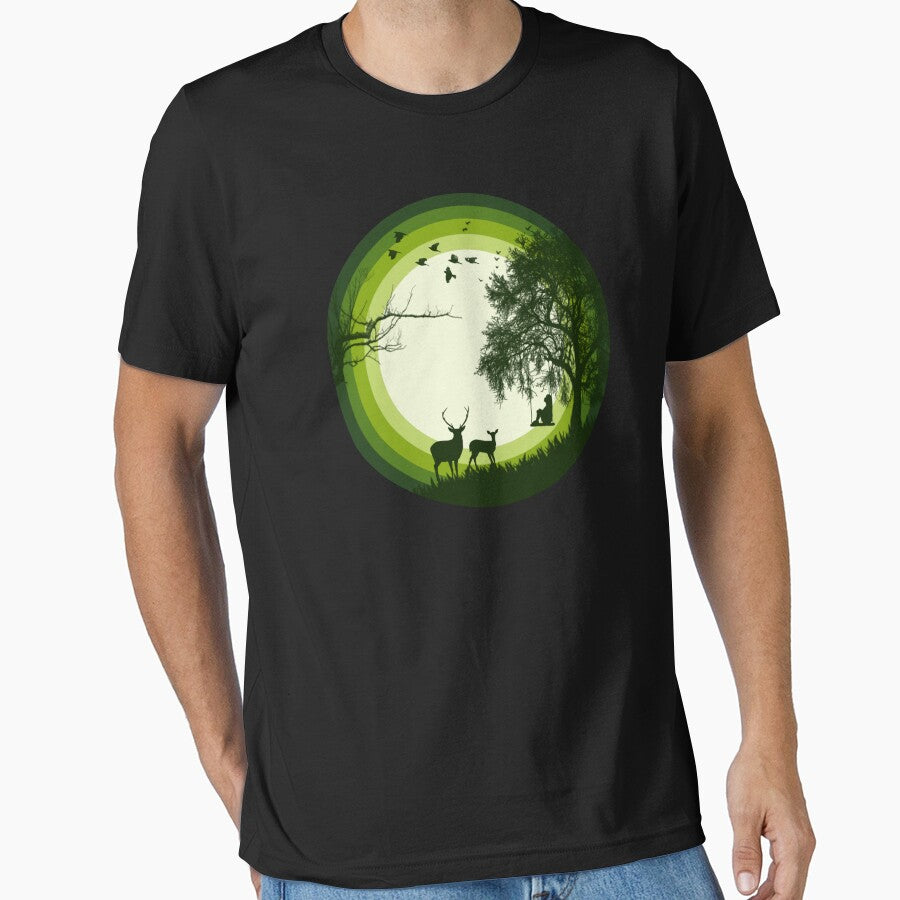 Feel my life landscape vactor graphic design Art by - Adult & Kids T-Shirts, Sweatshirts & Hoodies apparel design preview 1
