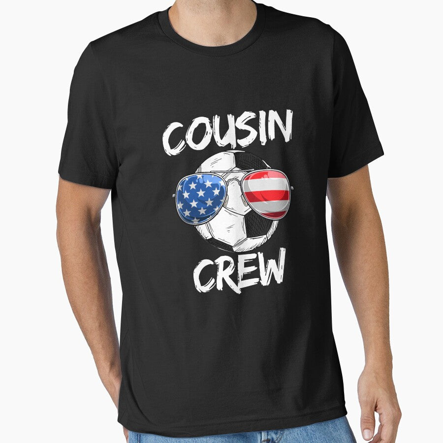 Cousin Crew Soccer Players Gifts Funny Cheer Football - Adult & Kids T-Shirts, Sweatshirts & Hoodies apparel design preview 1