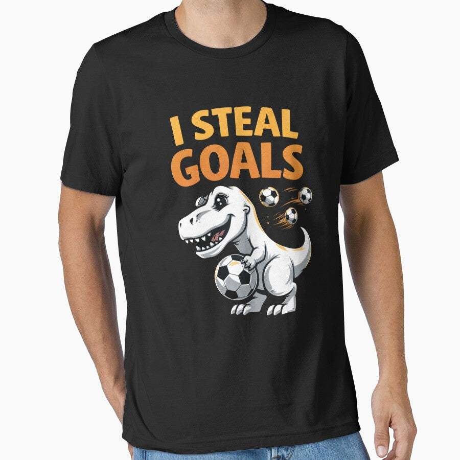 I Steal Goals Funny Football by JoyWearOfficial - Adult & Kids T-Shirts, Sweatshirts & Hoodies apparel design preview 1