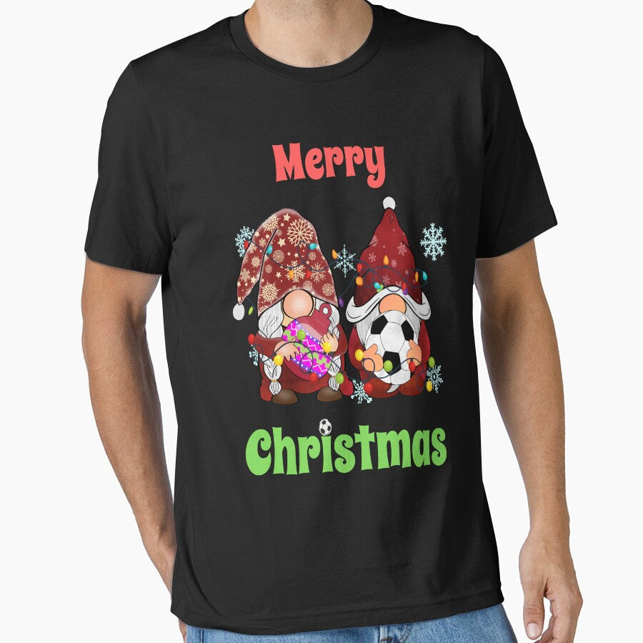 Merry Christmas Soccer Gnomes by Georgy09 - Adult & Kids T-Shirts, Sweatshirts & Hoodies apparel design preview 1