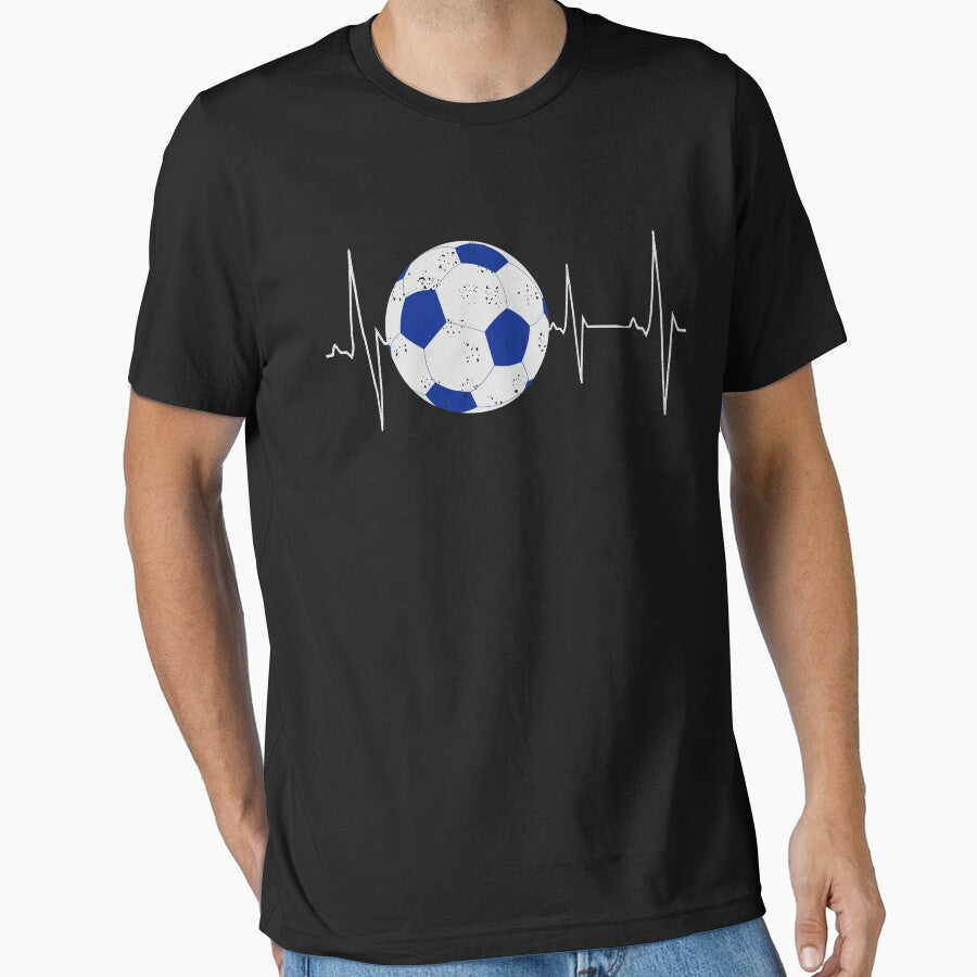 Soccer Heartbeat Design Unique Lover Gift Ideas by - Adult & Kids T-Shirts, Sweatshirts & Hoodies apparel design preview 1