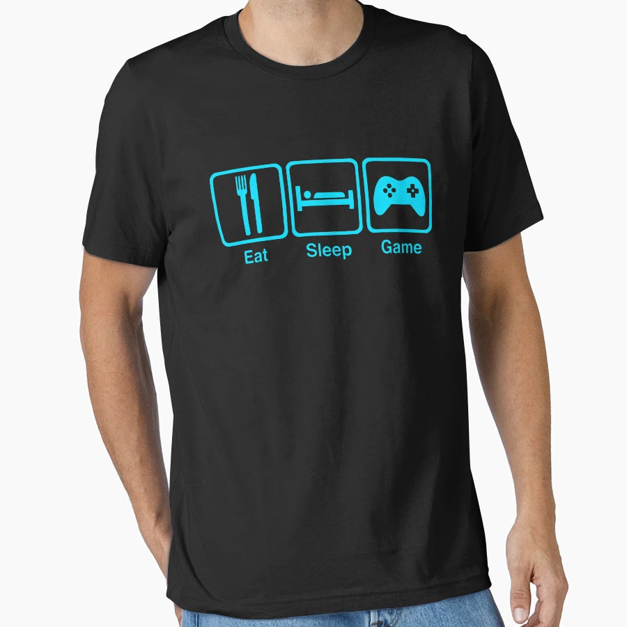 Eat Sleep Game T-Shirt - Minimalist Print for Adults - T-Shirt, Sweatshirt, Hoodie