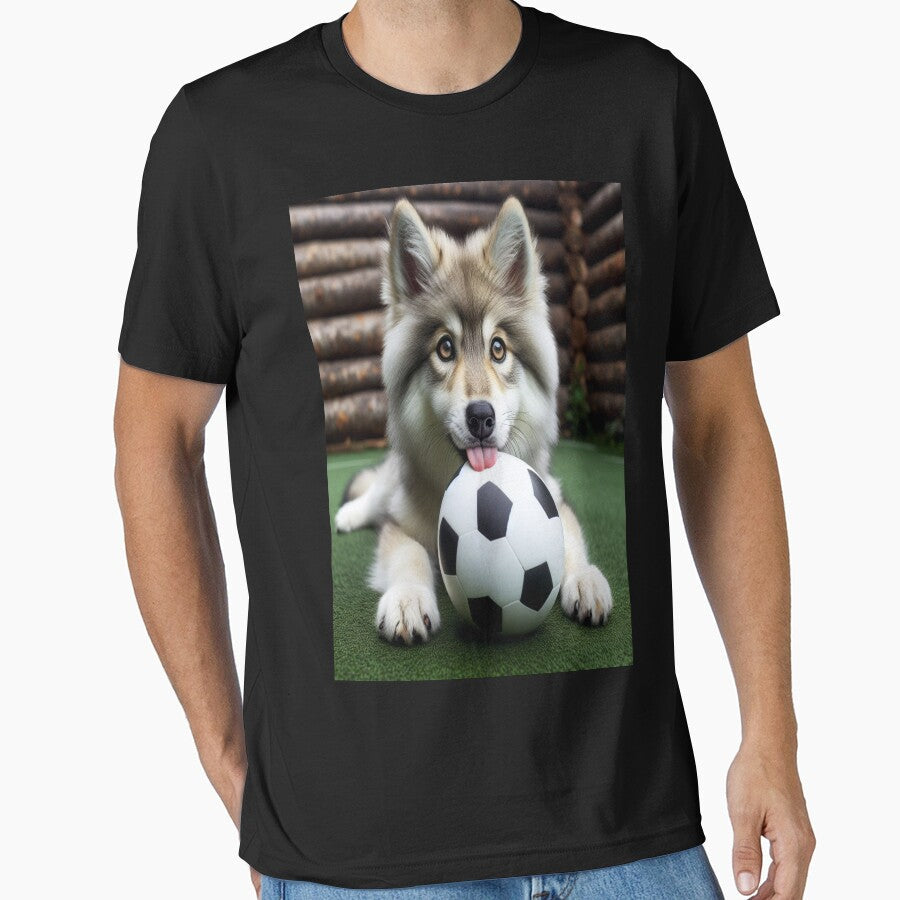 Dog playing ball3 by E.D.CH designs. - Adult & Kids T-Shirts, Sweatshirts & Hoodies apparel design preview 1
