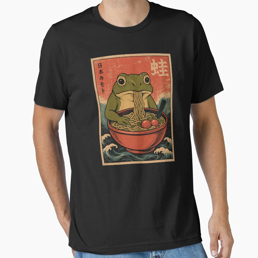 Funny Frog Ramen Graphic Japanese Kawaii Anime by - Adult & Kids T-Shirts, Sweatshirts & Hoodies apparel design preview 1