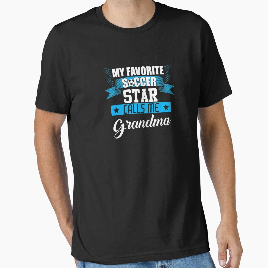 My Favorite Soccer Star Calls Me Grandma by BUBLTEES - Adult & Kids T-Shirts, Sweatshirts & Hoodies apparel design preview 1