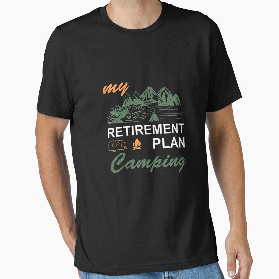 MY RETIREMENT PLAN IS CAMPING! GIFT FOR CAMPER by - Adult & Kids T-Shirts, Sweatshirts & Hoodies apparel design preview 1