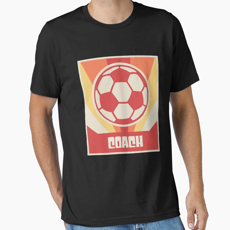 COACH Vintage Style Soccer Poster by Jam Jar - Adult & Kids T-Shirts, Sweatshirts & Hoodies apparel design preview 1