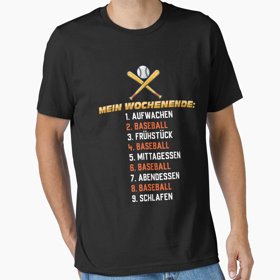 My Weekend: Get up baseball, have breakfast by - Adult & Kids T-Shirts, Sweatshirts & Hoodies apparel design preview 1