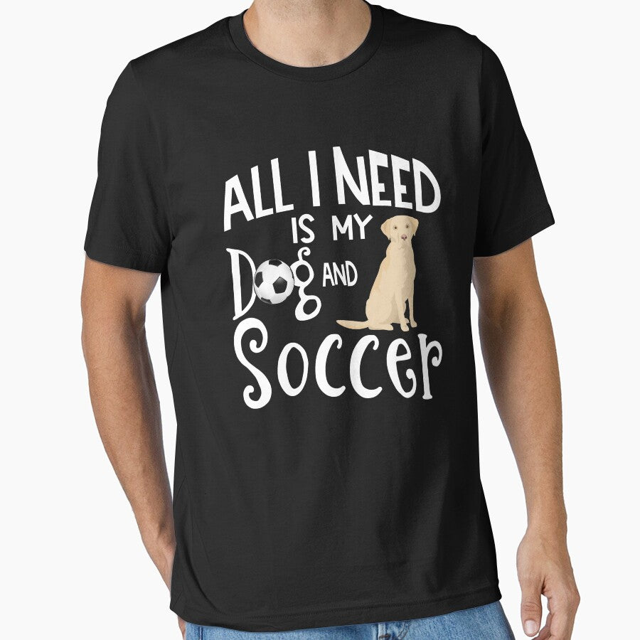 Yellow Labrador Retriever Dog Soccer Player Lover - Adult & Kids T-Shirts, Sweatshirts & Hoodies apparel design preview 1