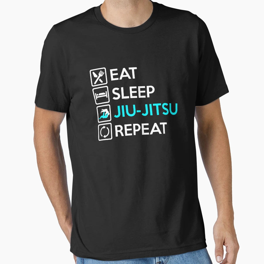 Eat Sleep Jiu Jitsu Bjj Gift T-Shirt - Unique Graphic Men Women - T-Shirt, Sweatshirt, Hoodie