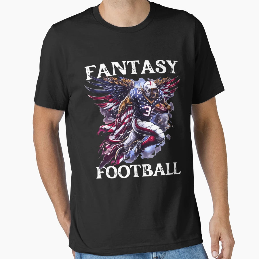 American Fantasy Football T-Shirt - Custom Art Print Men Women - T-Shirt, Sweatshirt, Hoodie