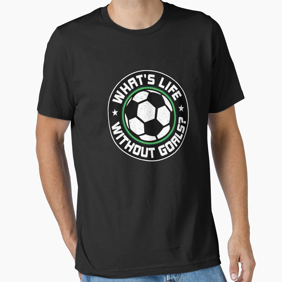 Soccer Whats Life Without Goals by ChromanautMerch - Adult & Kids T-Shirts, Sweatshirts & Hoodies apparel design preview 1