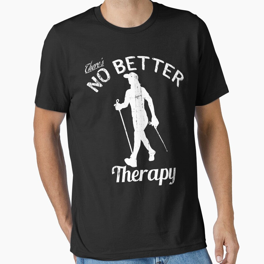 There's No Better Therapy Than Hiking In The - Adult & Kids T-Shirts, Sweatshirts & Hoodies apparel design preview 1