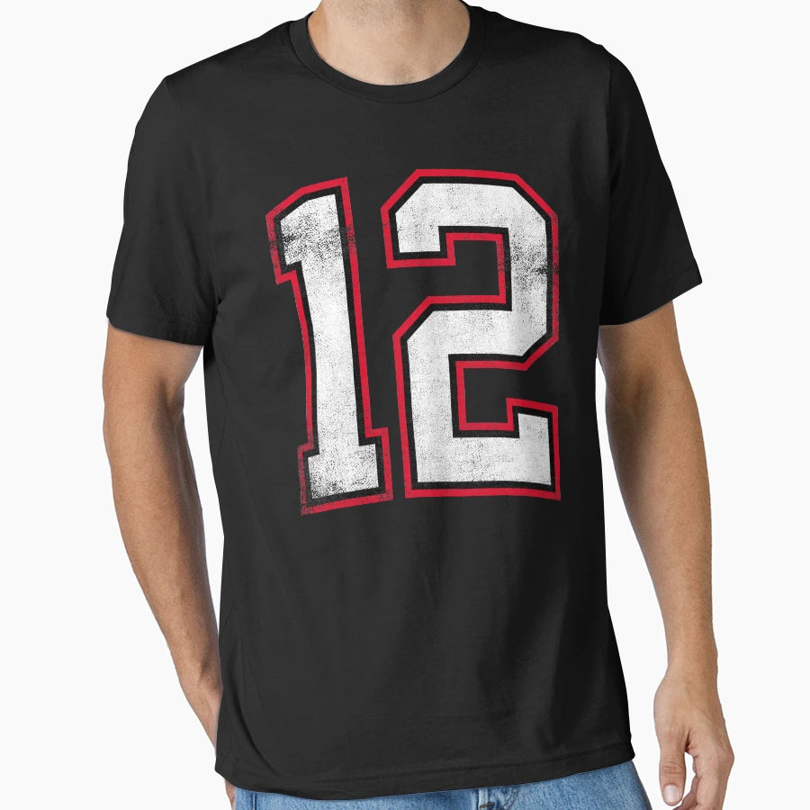 Number Twelve 12 T-Shirt - Custom Art Print Men Women - T-Shirt, Sweatshirt, Hoodie