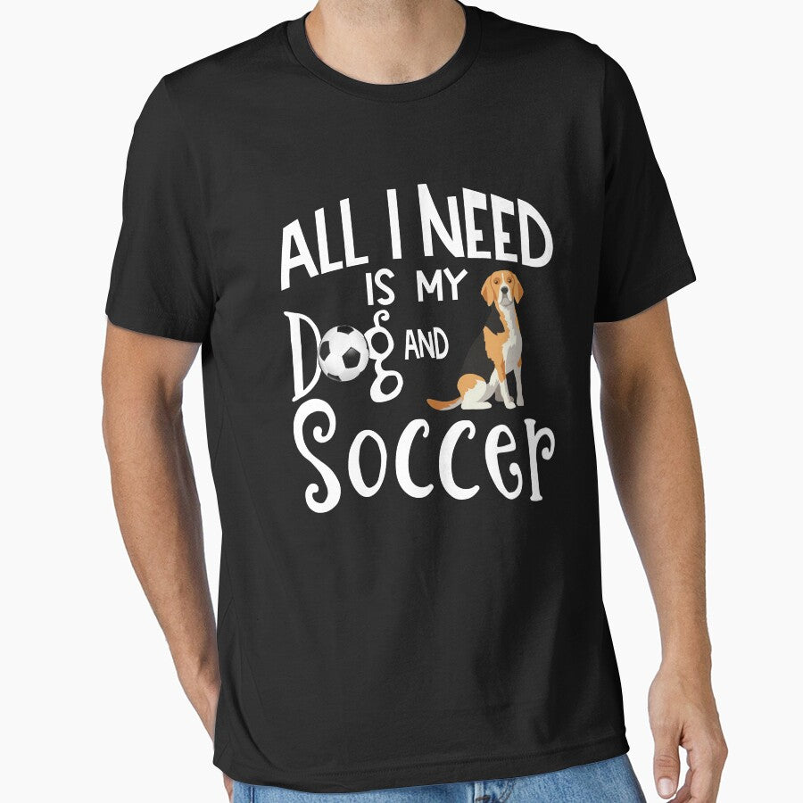 Beagle Dog Soccer Player Lover Gift Cute Funny Saying - Adult & Kids T-Shirts, Sweatshirts & Hoodies apparel design preview 1