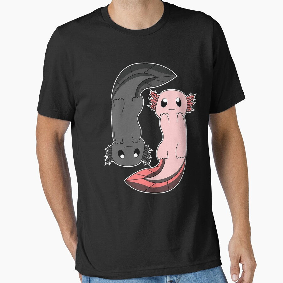 Axolotl Funny Yin Yang Reptile by xmjajd - Adult & Kids T-Shirts, Sweatshirts & Hoodies apparel design preview 1