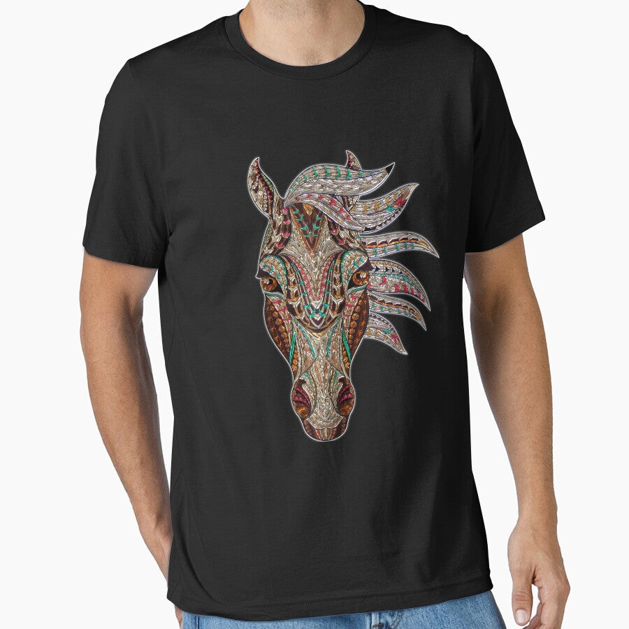 Horse Tribal Abstract Art by spherevilla - Adult & Kids T-Shirts, Sweatshirts & Hoodies apparel design preview 1