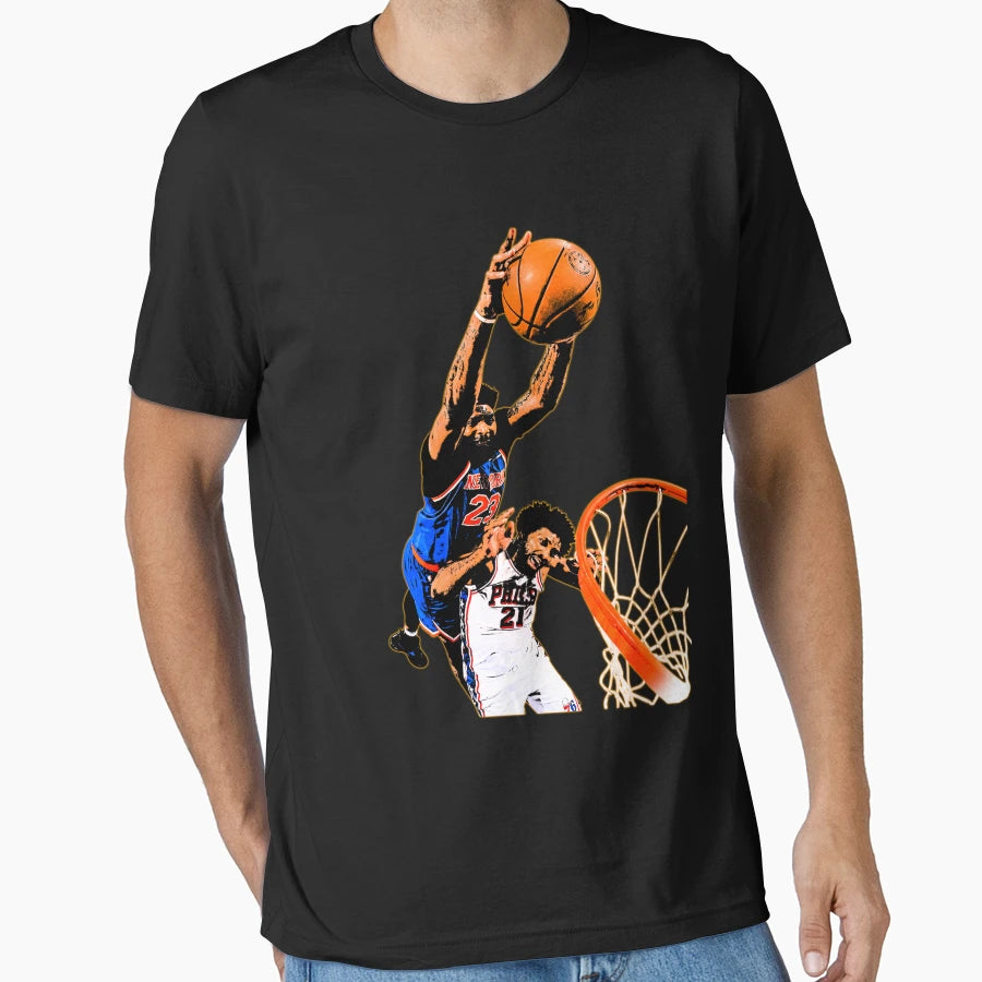 Mitchell Robinson Knicks Slam Dunk Iconic T-Shirt - Trendy Graphic Unisex - T-Shirt, Sweatshirt, Hoodie