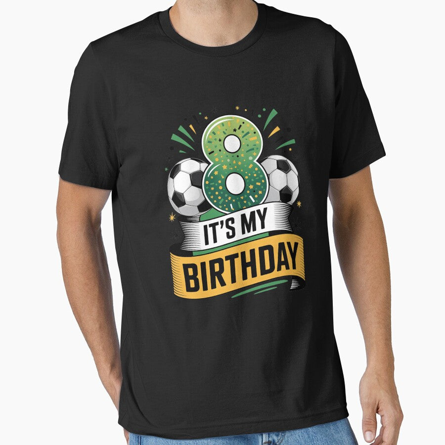 Birthday Boy 8 Soccer Its My 8th Boys by - Adult & Kids T-Shirts, Sweatshirts & Hoodies apparel design preview 1