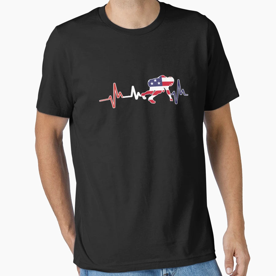Heartbeat Flag Love Meme Nature T-Shirt - Novelty Apparel for Adults - T-Shirt, Sweatshirt, Hoodie