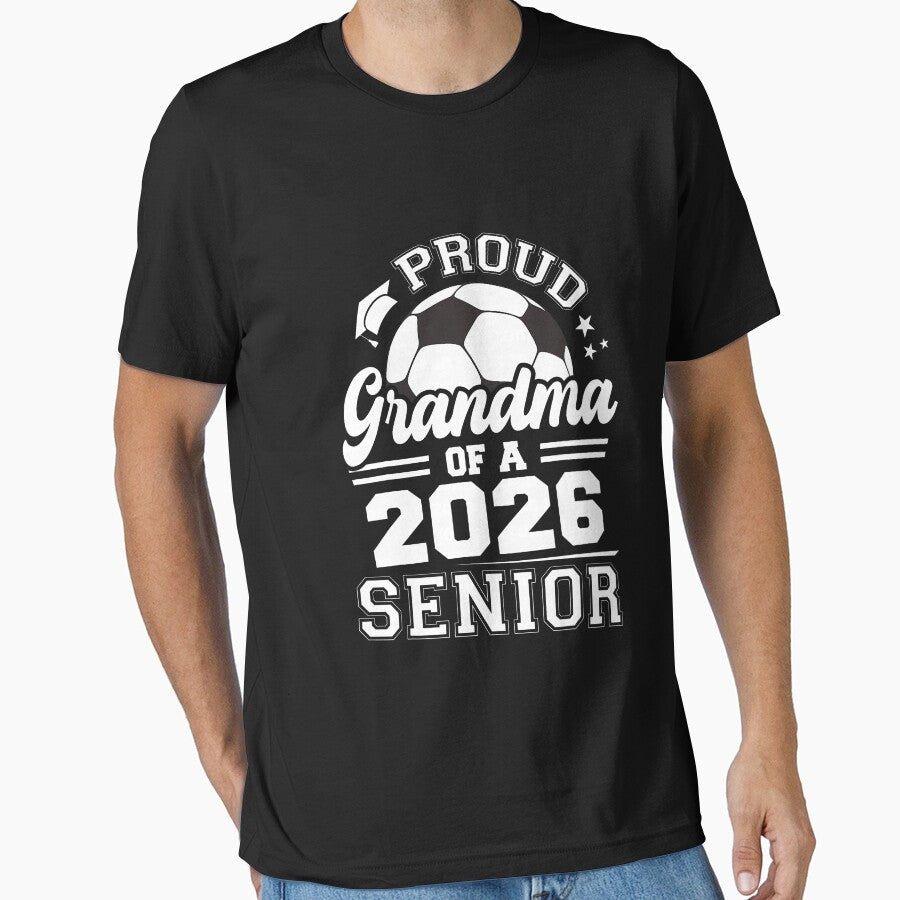 Proud Grandma of A 2026 Senior Soccer Ball Graduation - Adult & Kids T-Shirts, Sweatshirts & Hoodies apparel design preview 1