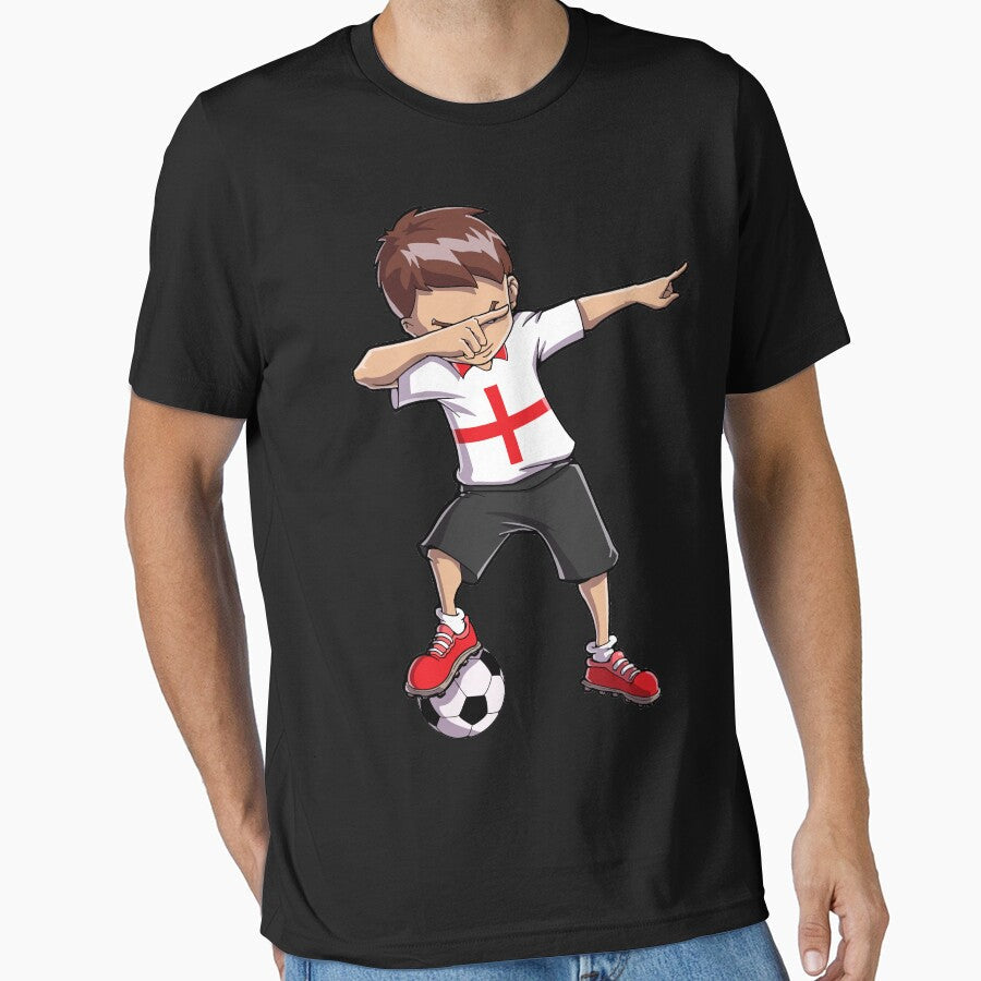 Dabbing Soccer for Boys England English Football - Adult & Kids T-Shirts, Sweatshirts & Hoodies apparel design preview 1