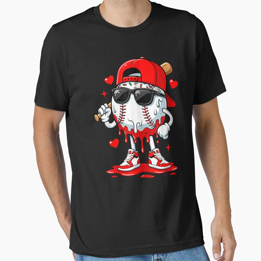 Baseball Drip Ice Cream Sunglasses Boys Youth Kids - Adult & Kids T-Shirts, Sweatshirts & Hoodies apparel design preview 1