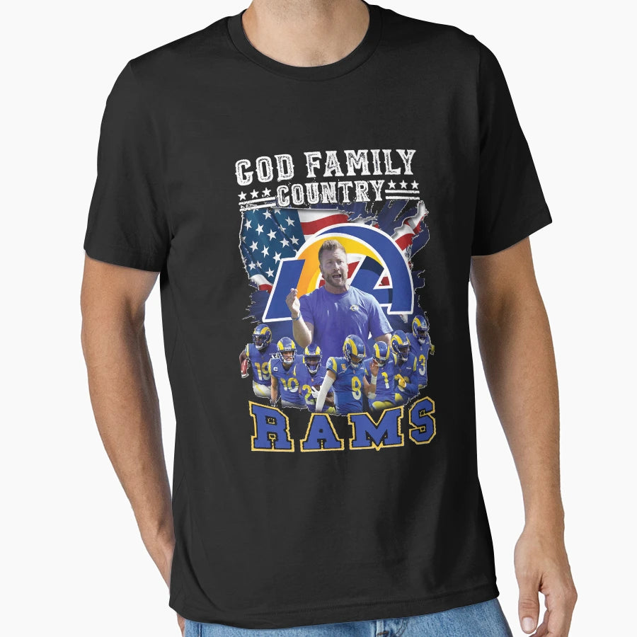 God Family Country Rams Super Bowl Lvi T-Shirt - Minimalist Print Unisex - T-Shirt, Sweatshirt, Hoodie