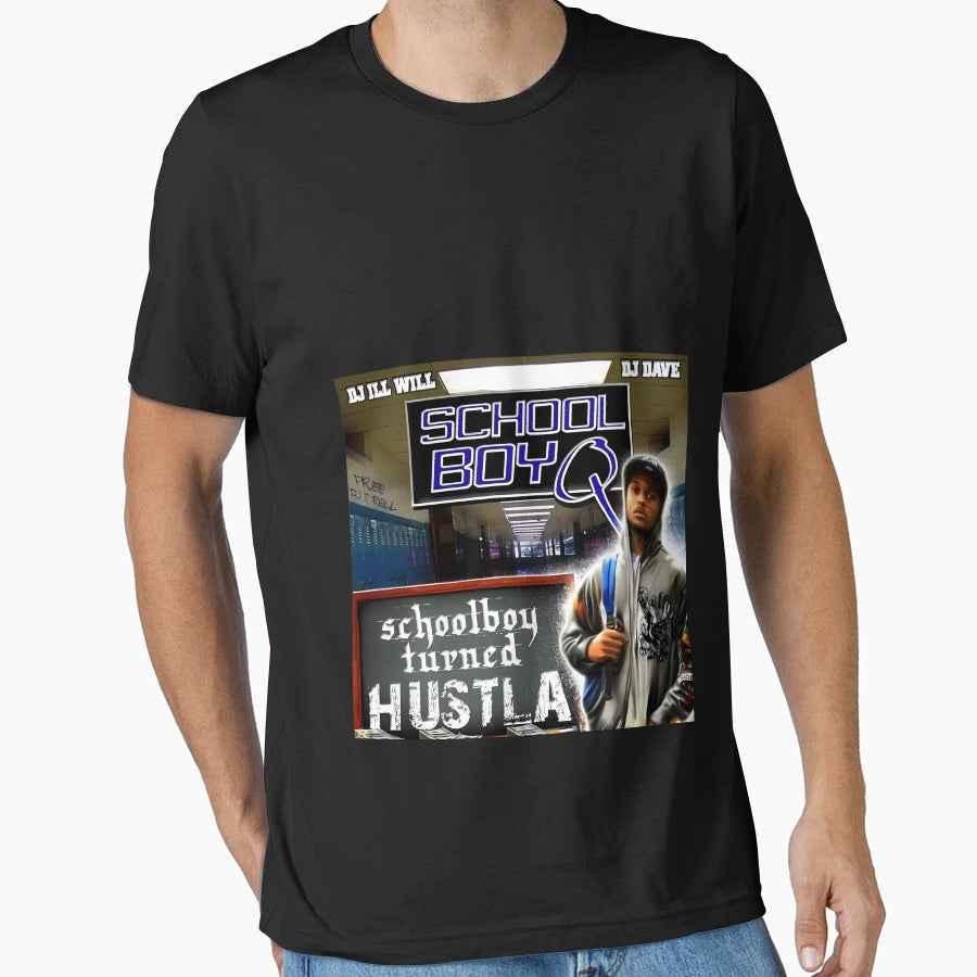 Schoolboy Q Schoolboy Turned Hustla T-Shirt - Minimalist Print for Adults - T-Shirt, Sweatshirt, Hoodie