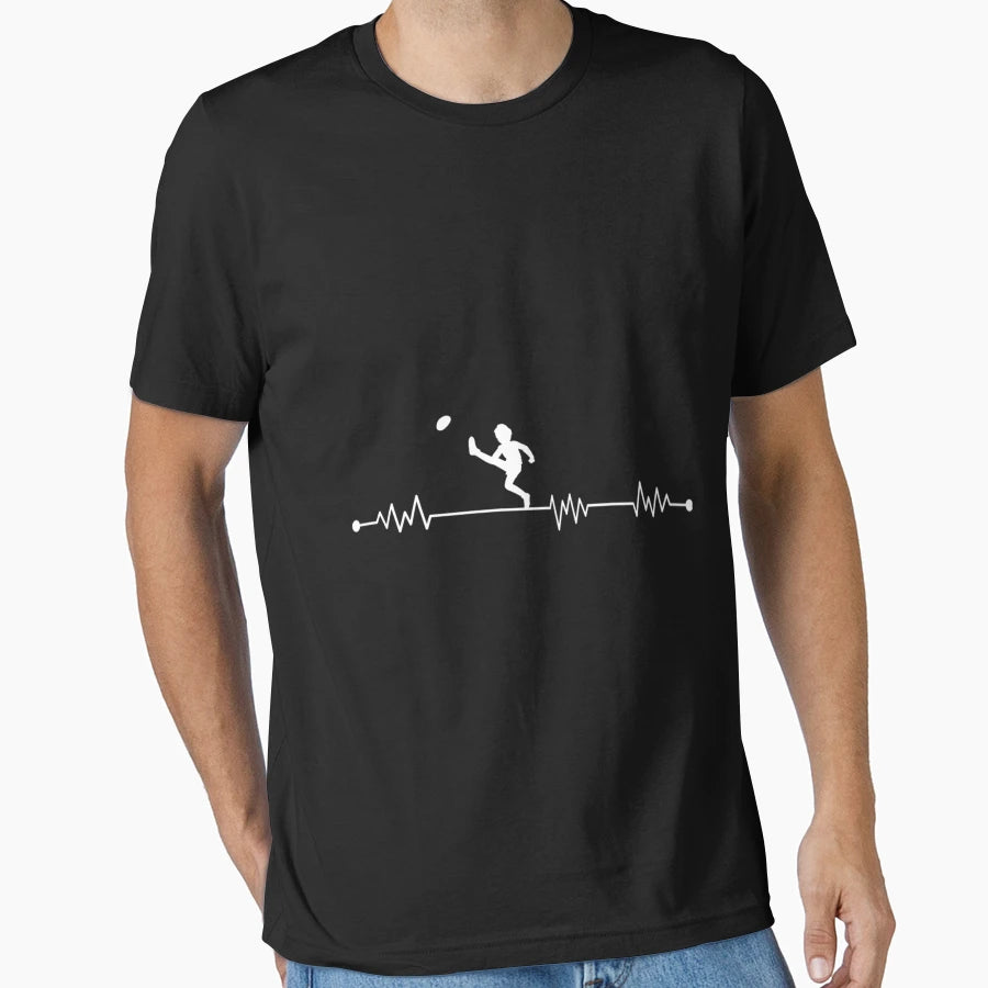 Soccer Heartbeat Football Players And T-Shirt - Trendy Graphic for Adults - T-Shirt, Sweatshirt, Hoodie