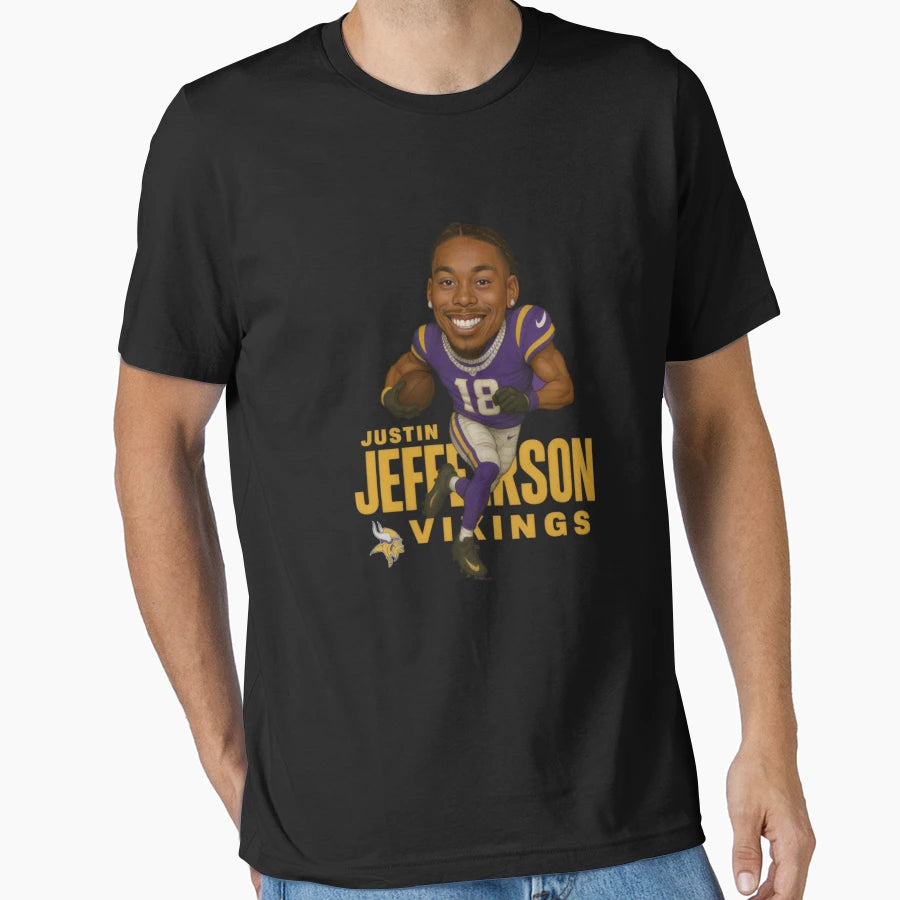 JJ Minnesota Vikings Caricature T-Shirt - Graphic Print for Adults - T-Shirt, Sweatshirt, Hoodie