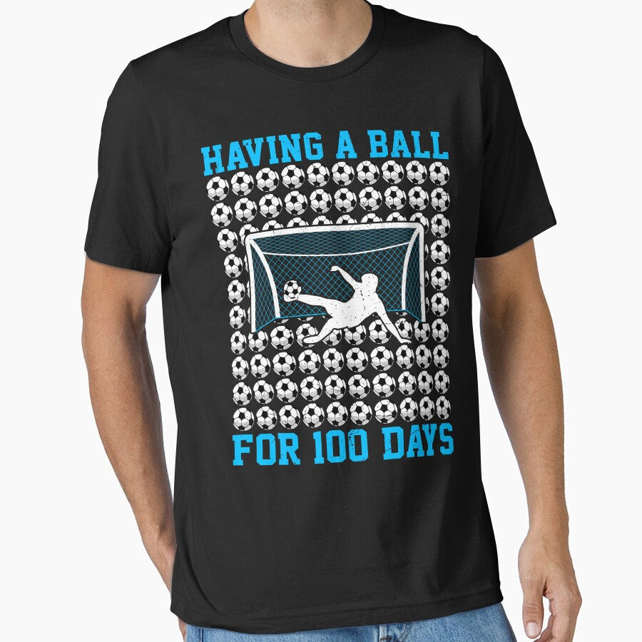100 Days Of School Soccer 100th Day For Boys Kids by - Adult & Kids T-Shirts, Sweatshirts & Hoodies apparel design preview 1