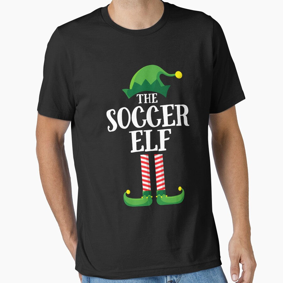 Soccer Elf Matching Family Group Christmas by - Adult & Kids T-Shirts, Sweatshirts & Hoodies apparel design preview 1