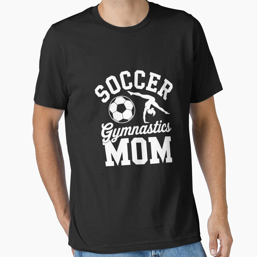 Soccer and Gymnastics Mom Player Gymnast by - Adult & Kids T-Shirts, Sweatshirts & Hoodies apparel design preview 1