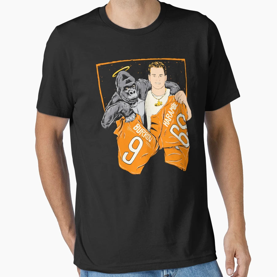 Cincinnati Jersey Swap JB And Harambe T-Shirt - Novelty Apparel for Adults - T-Shirt, Sweatshirt, Hoodie