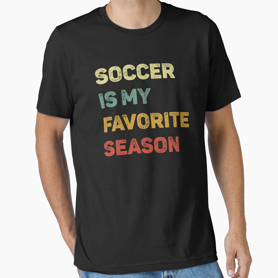 Soccer Is My Favorite Season Retro by WhistleCloset - Adult & Kids T-Shirts, Sweatshirts & Hoodies apparel design preview 1