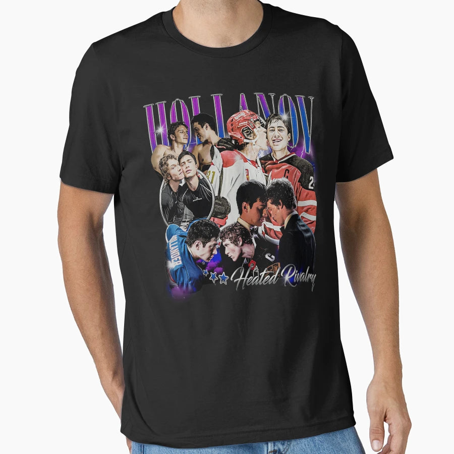 Hollanov Hockey Romance T-Shirt - Fun Novelty Design Men Women - T-Shirt, Sweatshirt, Hoodie