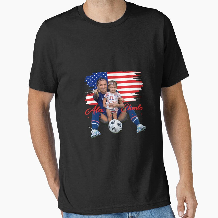 Alex Morgan and Charlie by CharlesBakera - Adult & Kids T-Shirts, Sweatshirts & Hoodies apparel design preview 1