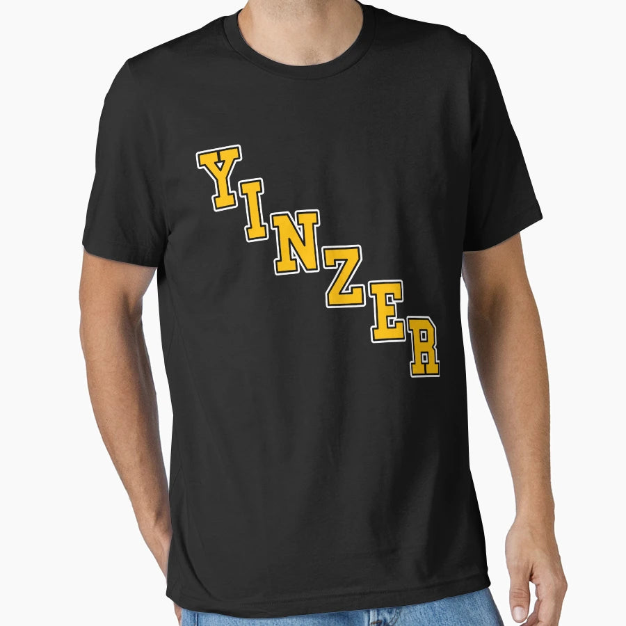 Yinzer Diagonal 90S Pittsburgh Hockey T-Shirt - Novelty Apparel for Adults - T-Shirt, Sweatshirt, Hoodie