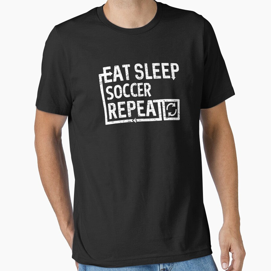 Eat Sleep Soccer by flippinsg - Adult & Kids T-Shirts, Sweatshirts & Hoodies apparel design preview 1